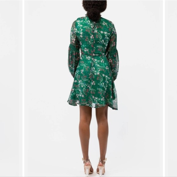 Free Generation Juniors Boho Dress Size Small Green Mini - Picture 2 of 7